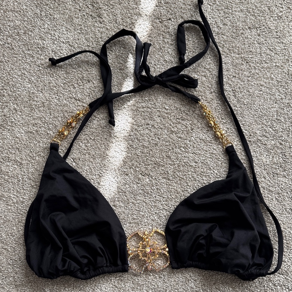 Beach Bunny Black Bikini with Gold Details - Picture 4 of 9